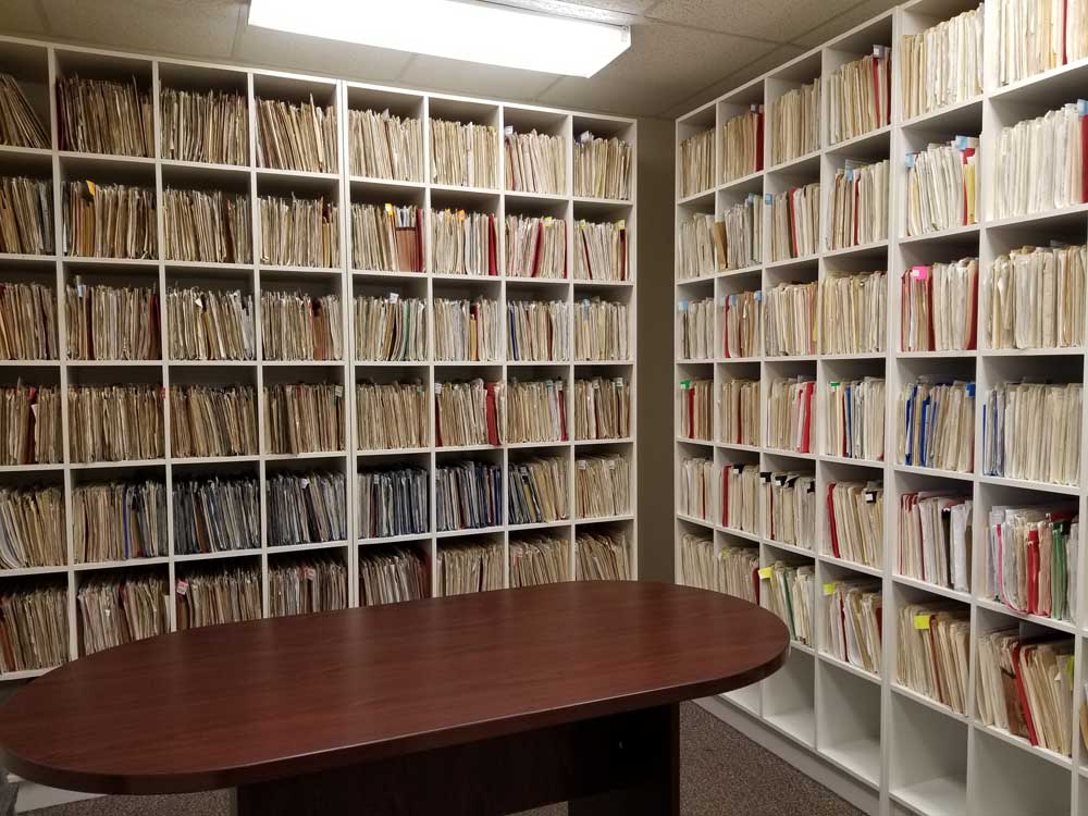 Belleville survey records library of the new IBW Surveyors office