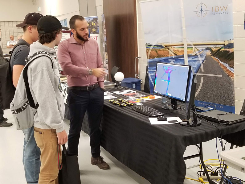 IBW Surveyors speaking with students at the Clarington Employer-Student Summit