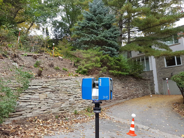 Pre and Post Construction Retaining Wall Survey